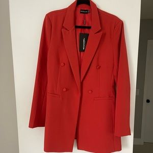 NWT Rust Double Breasted PrettyLittleThings Blazer size US 10